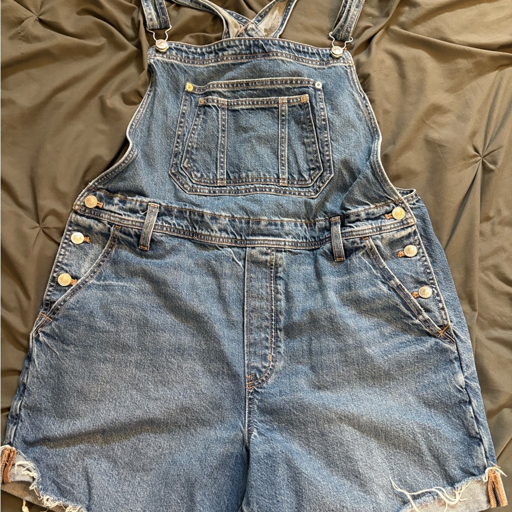 American Eagle Outfitters Blue Denim Overalls